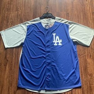 MLB Los Angeles Dodgers Jersey Blue Grey Men’s X Large NWT